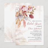 Pampas Grass Botanical Tan Vrijgezellenfeest Kaart (Voorkant / Achterkant)