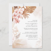 Pampas Grass Botanical Terracotta Pink Floral Kaart (Voorkant)