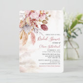 Pampas Grass Botanical Terracotta Vrijgezellenfees Kaart (Staand voorkant)