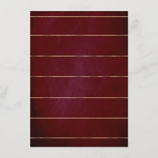 Pampas Grass Bourgogne en Navy Bruiloft Informatie Informatiekaartje (Achterkant)