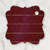 Pampas Grass Bourgondië Rode Bloemen Moderne Bruil Bedankjes Labels (Achterkant)