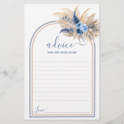 Pampas Grass Boy Advice for ma to be card (Voorkant)