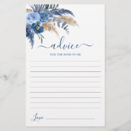 Pampas Grass Boy Advice for the Mama To be card