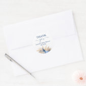 Pampas Grass Boy Baby shower Ronde Sticker (Envelop)
