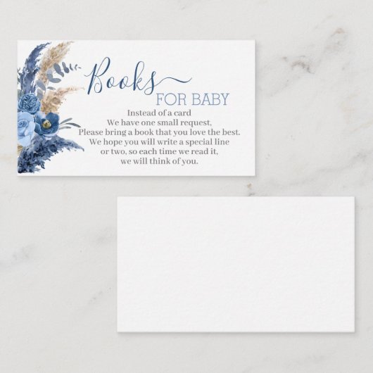 Pampas Grass Boy breng een boek bijsluiter kaart (Voorkant / Achterkant)