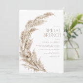 Pampas Grass Bridal Brunch Kaart (Staand voorkant)