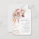 Pampas Grass Bridal Shower Notitiekaartje (Voorkant)