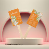 Pampas Grass Bright Terracotta Trouwprogramma Handwaaier