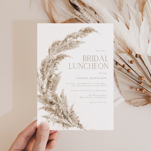 Pampas Grass bruids lunch Kaart