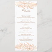 Pampas Grass Bruiloft Bloemen Trend Chique Recepti Menu (Voorkant)
