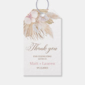 Pampas Grass bruiloft Cadeaulabel (Voorkant)