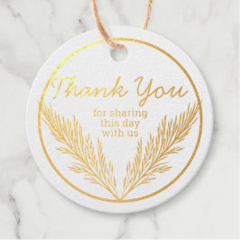 Pampas Grass Bruiloft Elegant Chique Echte Gouden Bedankjes Labels