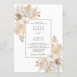 Pampas Grass bruiloft Kaart