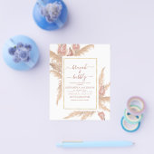 Pampas Grass Brunch Bubble Boho Vrijgezellenfeest Flyer (Enkel)