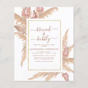 Pampas Grass Brunch Bubble Boho Vrijgezellenfeest  Flyer