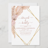 Pampas Grass Brunch Bubble Boho Vrijgezellenfeest  Kaart (Voorkant)