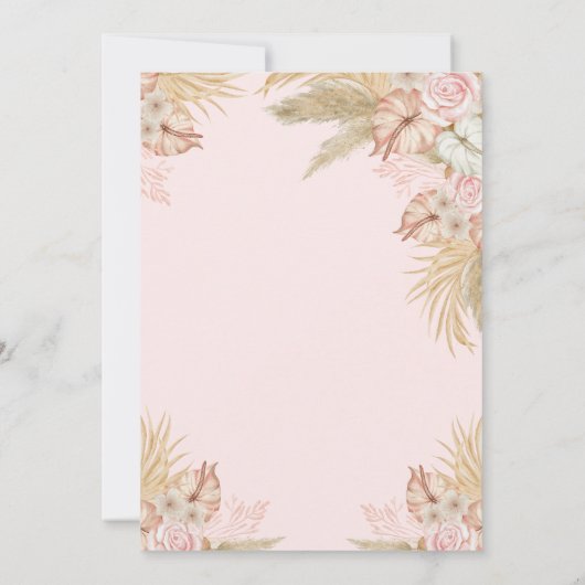 Pampas Grass Butterflies Quinceañera Kaart (Achterkant)