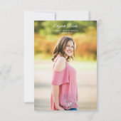 Pampas Grass Chic Boho Floral Graduation Party Kaart (Achterkant)