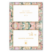 Pampas Grass Chicken Meal Choice Guest Name Card Kaart (Voorkant)