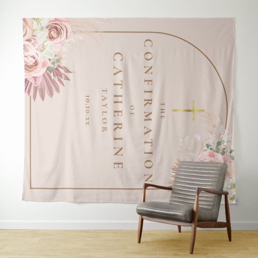 Pampas Grass Confirmation Photo Backdrop Wandkleed (In Situ (horizontaal))