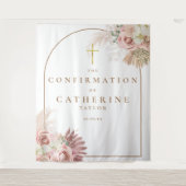 Pampas Grass Confirmation Photo Backdrop Wandkleed (Voorkant)