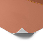 Pampas Grass Copper Rust Floral Weddenschap Welkom Poster (Hoek)