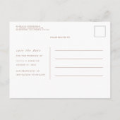 Pampas grass Cream Flowers Exotic Save the Date Aankondigingskaart (Achterkant)
