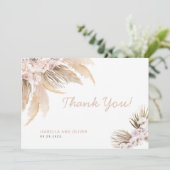 Pampas Grass Dank je wel! Bedankkaart (Staand voorkant)