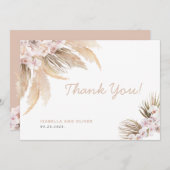 Pampas Grass Dank je wel! Bedankkaart (Voorkant / Achterkant)