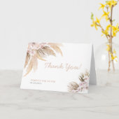 Pampas Grass Dank je wel! Kaart (Gele Bloem)