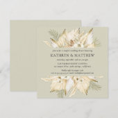 Pampas Grass Desert Boho Couple's Wedding Shower Kaart (Voorkant / Achterkant)