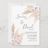 Pampas Grass Desert bruiloft Kaart (Voorkant)