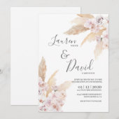 Pampas Grass Desert bruiloft Kaart (Voorkant / Achterkant)