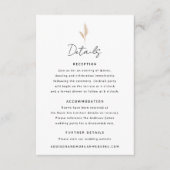 Pampas Grass Desert Landschap Boho Wedding Details Informatiekaartje (Voorkant)