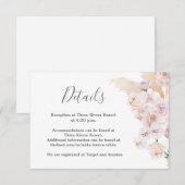 Pampas Grass details trouwkaart RSVP Kaartje (Voorkant / Achterkant)