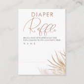 Pampas Grass Diaper Raffle Ticket Informatiekaartje (Voorkant)