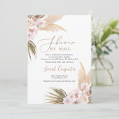 Pampas Grass douche per post Vrijgezellenfeest Kaart (Staand voorkant)