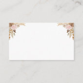 Pampas Grass Dried Floral Books for Baby shower Informatiekaartje (Achterkant)