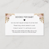 Pampas Grass Dried Floral Books for Baby shower Informatiekaartje (Voorkant)