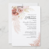 Pampas Grass Dried Floral Terracotta Vrijgezellenf Kaart (Voorkant)