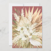 Pampas Grass Dried Flowers Boho Bouquet Wedding Kaart (Achterkant)
