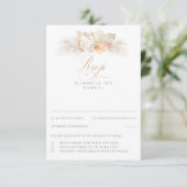 Pampas Grass Dried Foliage Wedding RSVP (Staand voorkant)