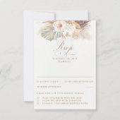 Pampas Grass Dried Foliage Wedding RSVP (Voorkant)