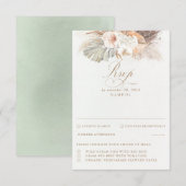 Pampas Grass Dried Foliage Wedding RSVP (Voorkant / Achterkant)