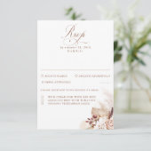 Pampas Grass Dried Foliage Wedding RSVP (Staand voorkant)