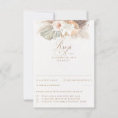 Pampas Grass Dried Foliage Wedding RSVP (Voorkant)