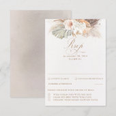 Pampas Grass Dried Foliage Wedding RSVP (Voorkant / Achterkant)