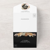 Pampas Grass Dried Palm Black Wedding All In One Uitnodiging (Buitenkant)