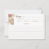 Pampas Grass Dried Palm Recipe Kaart (Voorkant)