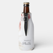 Pampas Grass Dried Palms Terracotta Baby shower Flesjeskoeler (Fles Achterkant)